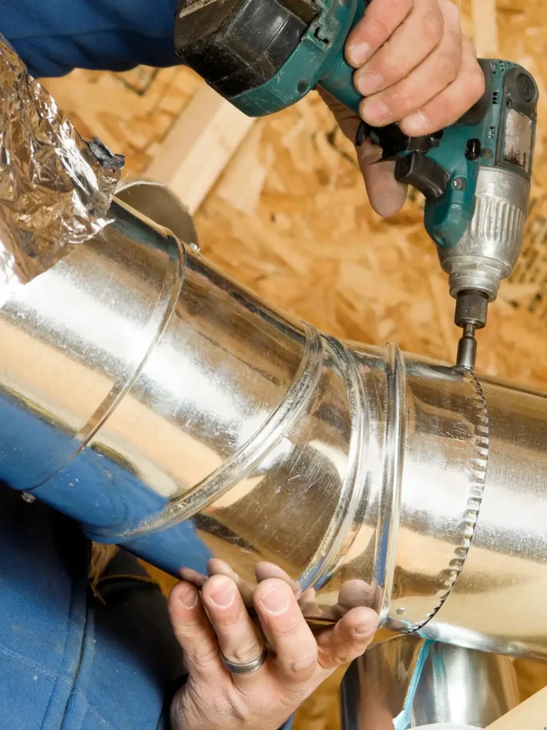 Dryer Vent Installation in an attic